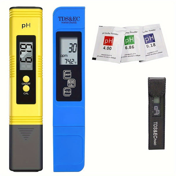 2pcs Digital TDS  pH Water Purity Testers